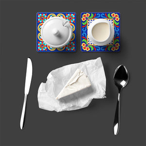 6pcs/set Mandala Square Coaster Acrylic Water Cup Pad 5D DIY Room Decor (BD401)