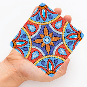 6pcs/set Mandala Square Coaster Acrylic Water Cup Pad 5D DIY Room Decor (BD403)