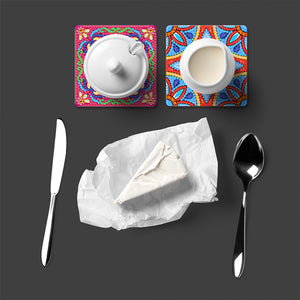 6pcs/set Mandala Square Coaster Acrylic Water Cup Pad 5D DIY Room Decor (BD403)