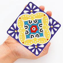 Load image into Gallery viewer, 6pcs/set Mandala Square Coaster Acrylic Water Cup Pad 5D DIY for Room Decoration

