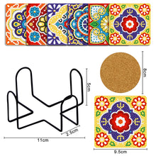 Load image into Gallery viewer, 6pcs/set Mandala Square Coaster Acrylic Water Cup Pad 5D DIY for Room Decoration
