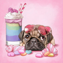 Load image into Gallery viewer, Pug 30*30CM(Canvas) Full Round Drill Diamond Painting
