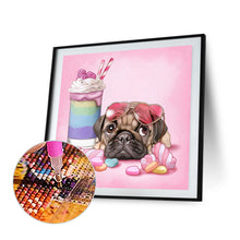 Load image into Gallery viewer, Pug 30*30CM(Canvas) Full Round Drill Diamond Painting

