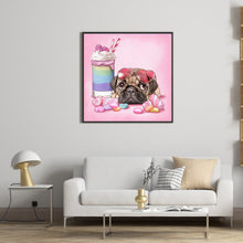 Load image into Gallery viewer, Pug 30*30CM(Canvas) Full Round Drill Diamond Painting
