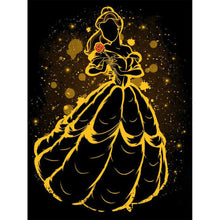 Load image into Gallery viewer, Princess Belle Silhouette 30*40CM(Canvas) Full Round Drill Diamond Painting
