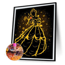 Load image into Gallery viewer, Princess Belle Silhouette 30*40CM(Canvas) Full Round Drill Diamond Painting

