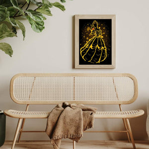 Princess Belle Silhouette 30*40CM(Canvas) Full Round Drill Diamond Painting