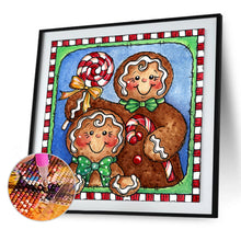 Load image into Gallery viewer, Gingerbread Man 30*30CM(Canvas) Full Round Drill Diamond Painting
