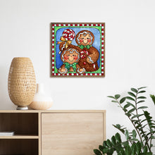Load image into Gallery viewer, Gingerbread Man 30*30CM(Canvas) Full Round Drill Diamond Painting
