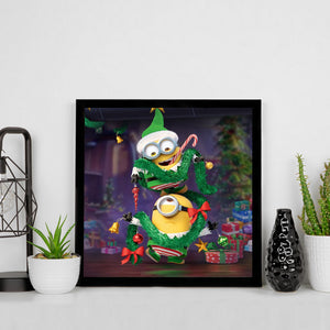 Christmas Minions 30*30CM(Canvas) Full Round Drill Diamond Painting