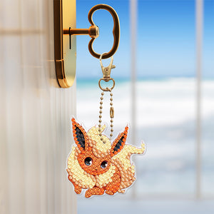 6pcs/set Diamond Painting Keychains Acrylic DIY Key Chains Charm Crafts (YSK114)