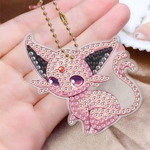6pcs/set Diamond Painting Keychains Acrylic DIY Key Chains Charm Crafts (YSK114)