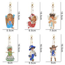 Load image into Gallery viewer, 6pcs/set Diamond Painting Keychains Acrylic DIY Key Chains Charm Crafts (YSK115)
