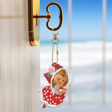 Load image into Gallery viewer, 6pcs/set Diamond Painting Keychains Acrylic DIY Key Chains Charm Crafts (YSK115)
