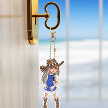 Load image into Gallery viewer, 6pcs/set Diamond Painting Keychains Acrylic DIY Key Chains Charm Crafts (YSK115)
