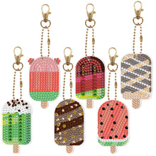 Load image into Gallery viewer, 6pcs/set Diamond Painting Keychains Acrylic DIY Key Chains Charm Crafts (YSK112)
