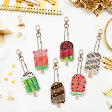 Load image into Gallery viewer, 6pcs/set Diamond Painting Keychains Acrylic DIY Key Chains Charm Crafts (YSK112)
