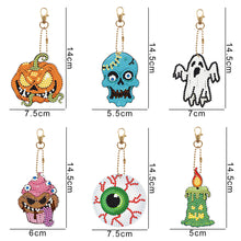 Load image into Gallery viewer, 6pcs/set Diamond Painting Keychains Acrylic DIY Key Chains Charm Christmas Gifts (YSK117)
