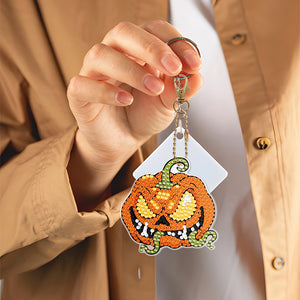 6pcs/set Diamond Painting Keychains Acrylic DIY Key Chains Charm Christmas Gifts (YSK117)