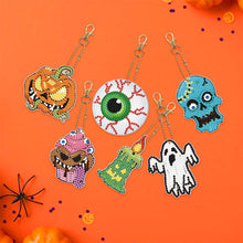 Load image into Gallery viewer, 6pcs/set Diamond Painting Keychains Acrylic DIY Key Chains Charm Christmas Gifts (YSK117)

