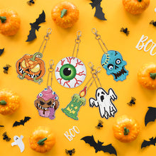 Load image into Gallery viewer, 6pcs/set Diamond Painting Keychains Acrylic DIY Key Chains Charm Christmas Gifts (YSK117)
