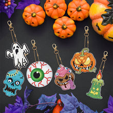 Load image into Gallery viewer, 6pcs/set Diamond Painting Keychains Acrylic DIY Key Chains Charm Christmas Gifts (YSK117)
