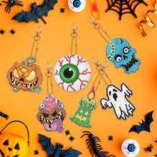 Load image into Gallery viewer, 6pcs/set Diamond Painting Keychains Acrylic DIY Key Chains Charm Christmas Gifts (YSK117)
