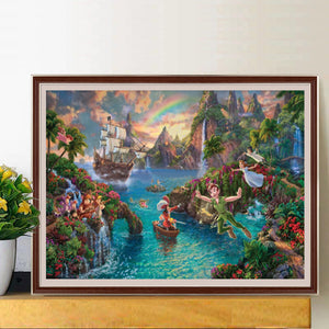 Disney Dreams Peter Pan'S Neverland 50*30CM(Canvas) Full Round Drill Diamond Painting