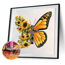 Load image into Gallery viewer, Sunflower Butterfly 40*40CM(Canvas) Full Round Drill Diamond Painting
