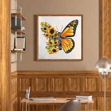 Load image into Gallery viewer, Sunflower Butterfly 40*40CM(Canvas) Full Round Drill Diamond Painting
