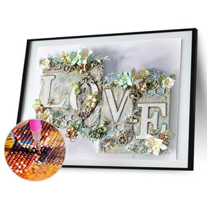 Love 40*30CM(Canvas) Full Round Drill Diamond Painting