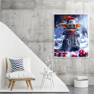 Christmas Yoda 40*50CM(Canvas) Full Round Drill Diamond Painting