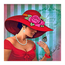 Load image into Gallery viewer, Elegant Woman 30*30CM(Canvas) Partial Special Shaped Drill Diamond Painting
