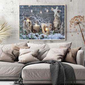 Christmas Lights 50*40CM(Canvas) Full Round Drill Diamond Painting
