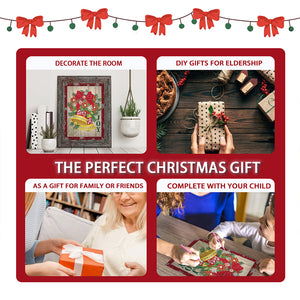 Christmas Atmosphere 30*40CM(Canvas) Partial Special Shaped Drill Diamond Painting