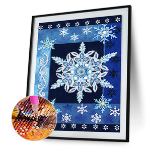 Christmas Atmosphere 30*40CM(Canvas) Partial Special Shaped Drill Diamond Painting