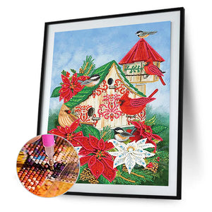 Christmas Atmosphere 30*40CM(Canvas) Partial Special Shaped Drill Diamond Painting
