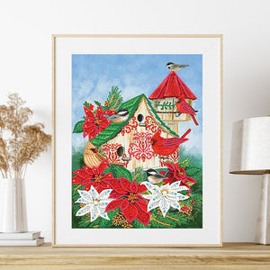 Christmas Atmosphere 30*40CM(Canvas) Partial Special Shaped Drill Diamond Painting