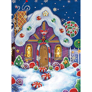 Christmas Atmosphere 30*40CM(Canvas) Partial Special Shaped Drill Diamond Painting