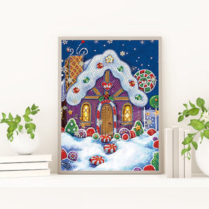 Christmas Atmosphere 30*40CM(Canvas) Partial Special Shaped Drill Diamond Painting