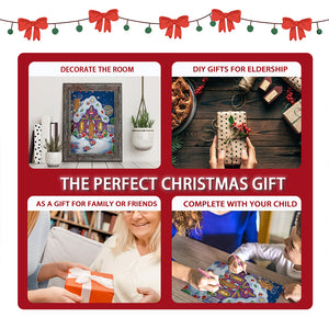 Christmas Atmosphere 30*40CM(Canvas) Partial Special Shaped Drill Diamond Painting