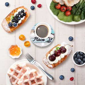 8pcs DIY Coaster Diamond Painting Cup Cushion with Rack Home Decor (AA1127)