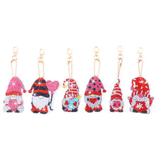 Load image into Gallery viewer, 6pcs Christmas Rhinestone Painting Keychain Cute Double Sided for Gift (AA1202)
