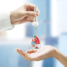 Load image into Gallery viewer, 6pcs Christmas Rhinestone Painting Keychain Cute Double Sided for Gift (AA1207)
