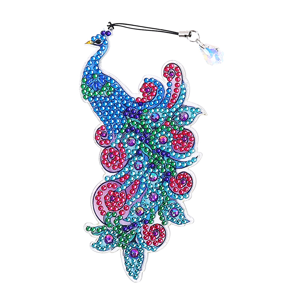 5D Diamonds Painting Bookmarks DIY Peacock Book Ornament for Adult Kid (SQ13-6)