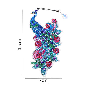 5D Diamonds Painting Bookmarks DIY Peacock Book Ornament for Adult Kid (SQ13-6)