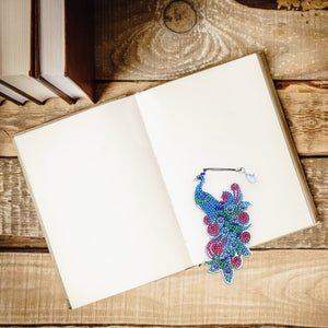 5D Diamonds Painting Bookmarks DIY Peacock Book Ornament for Adult Kid (SQ13-6)