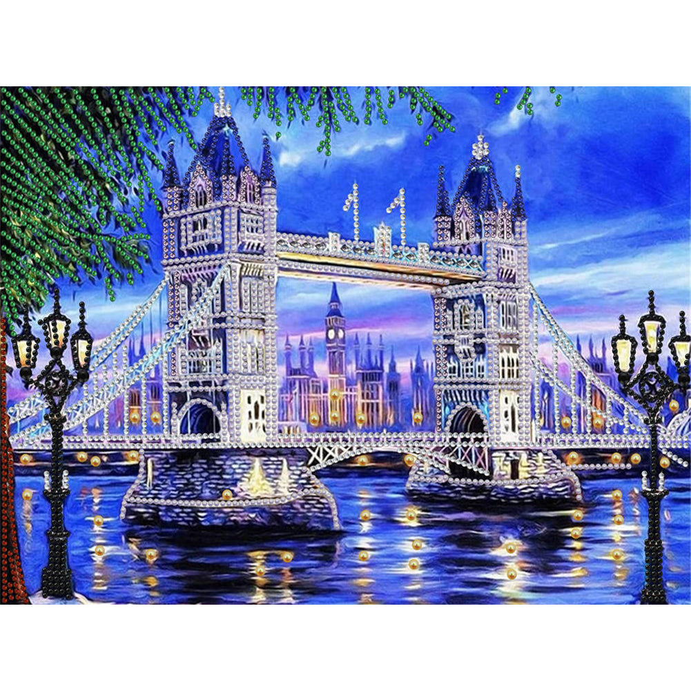 Tower Bridge 40*30CM(Canvas) Partial Special Shaped Drill Diamond Painting