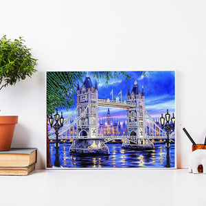 Tower Bridge 40*30CM(Canvas) Partial Special Shaped Drill Diamond Painting