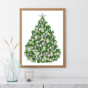 Christmas Tree 30*40CM(Canvas) Partial Special Shaped Drill Diamond Painting